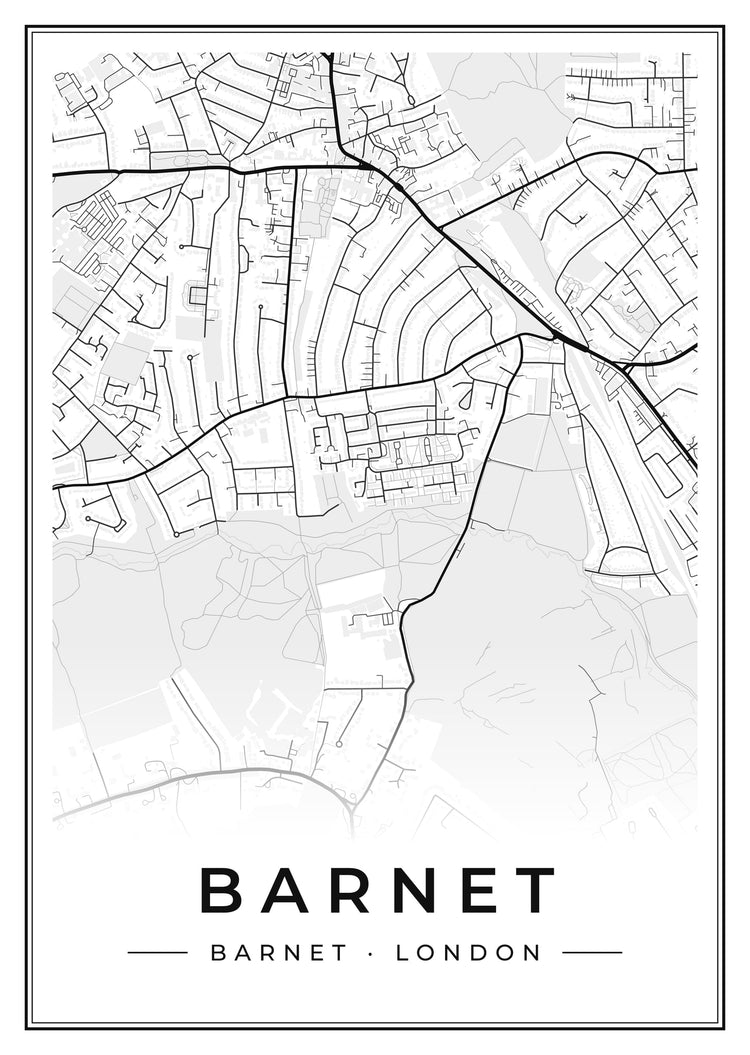 Barnet Street Map Poster