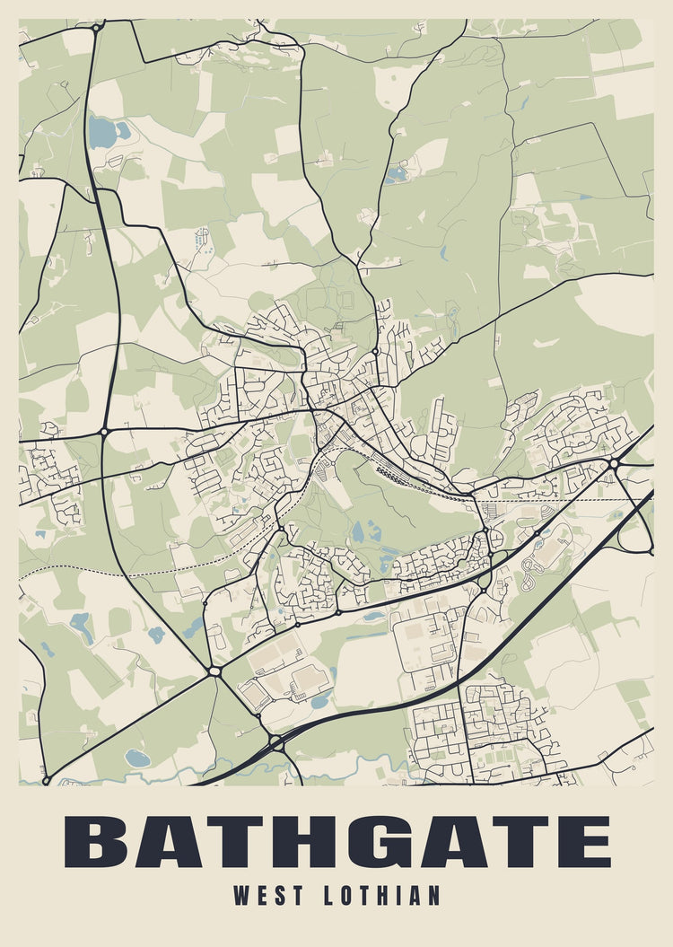 Bathgate Street Map Poster