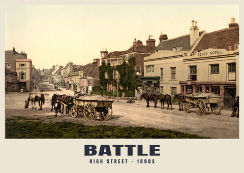 High Street, Battle, c. 1890–1900 Stampa d'epoca