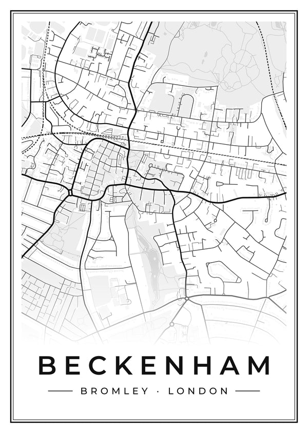 Beckenham Street Map Poster