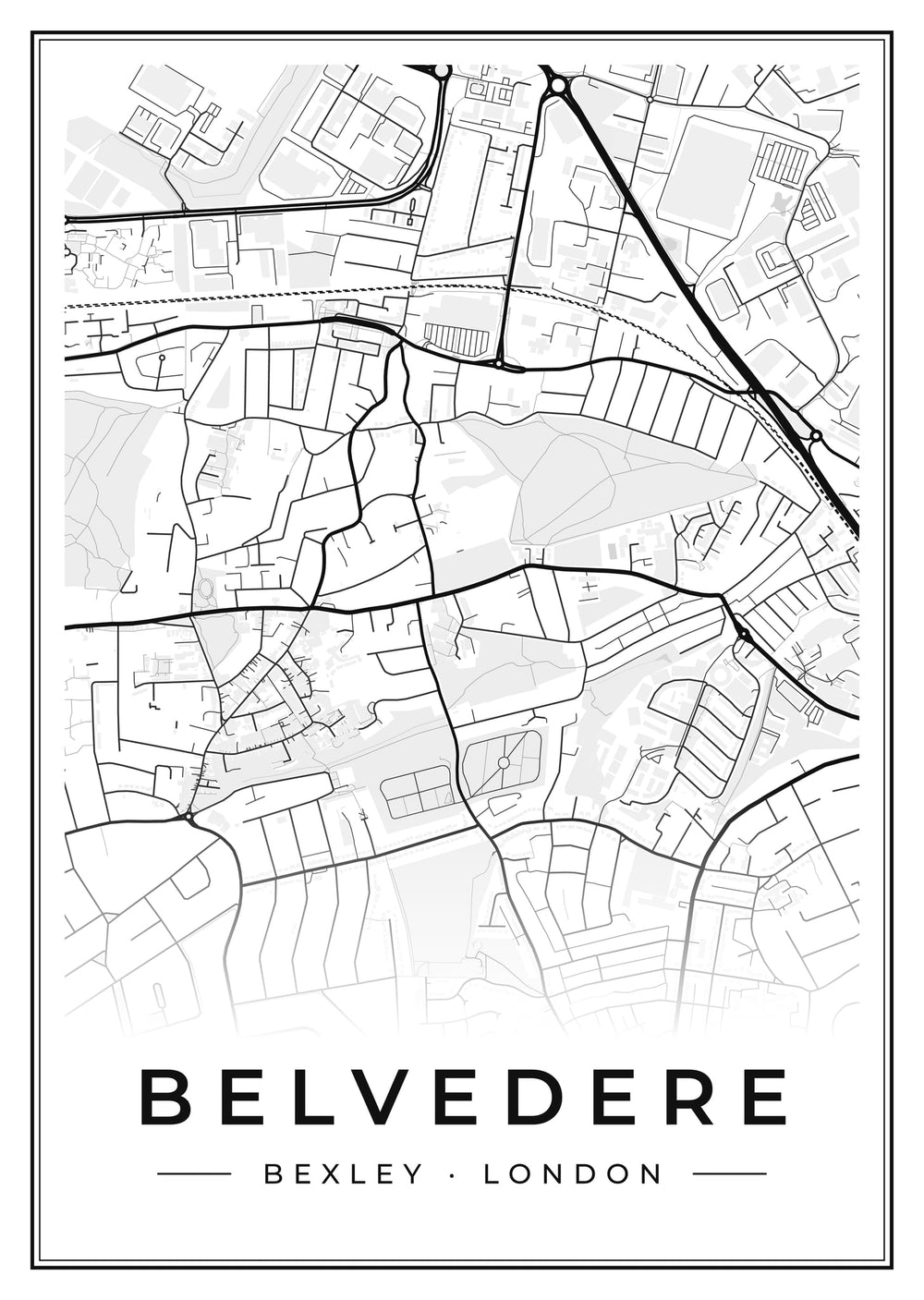 Belvedere Street Map Poster