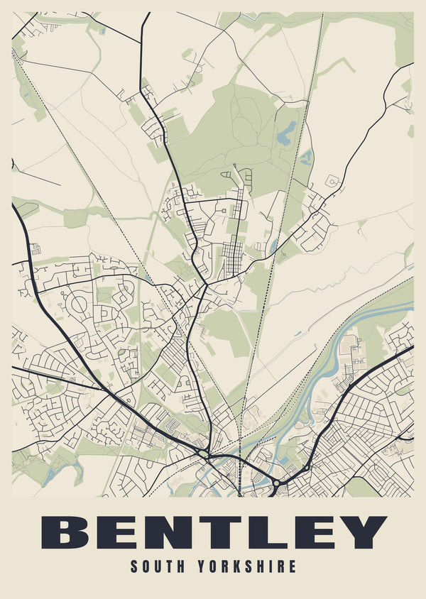 Bentley Street Map Poster