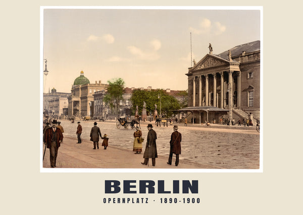 Opernplatz, Berlin — 1890–1900 · Tirage photochrome ancien