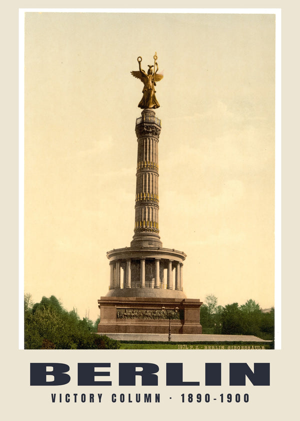 Colonne de la Victoire, Berlin — 1890–1900 · Tirage photochrome ancien