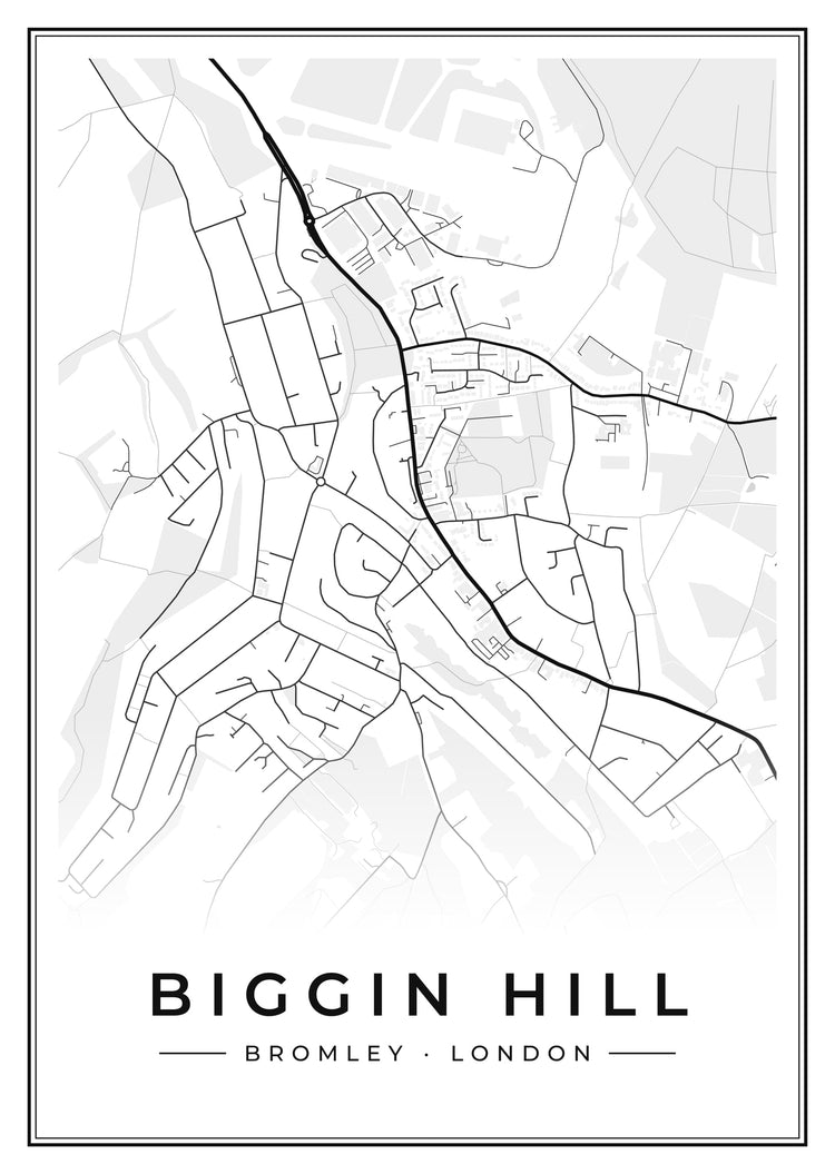 Biggin Hill Street Map Poster