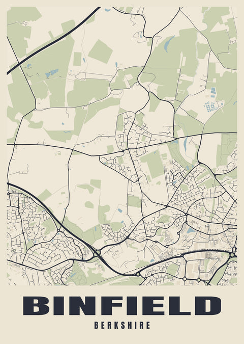 Binfield Street Map Poster