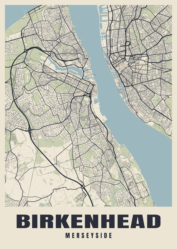 Birkenhead Street Map Poster