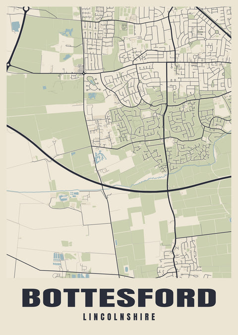 Bottesford Street Map Poster