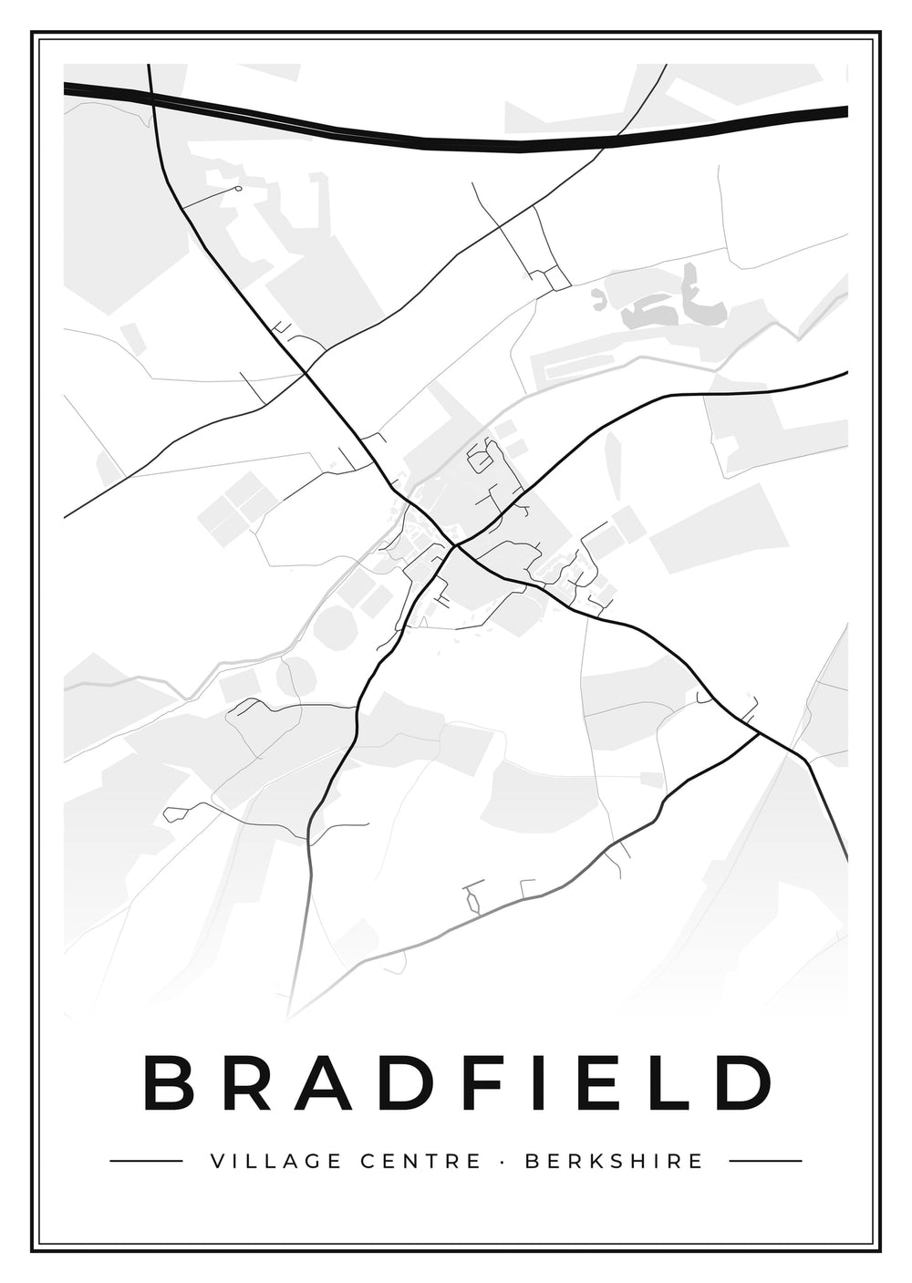 Bradfield Village Centre Street Map Poster