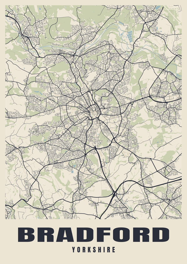 Bradford Street Map Poster