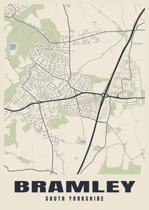 Bramley Street Map Poster