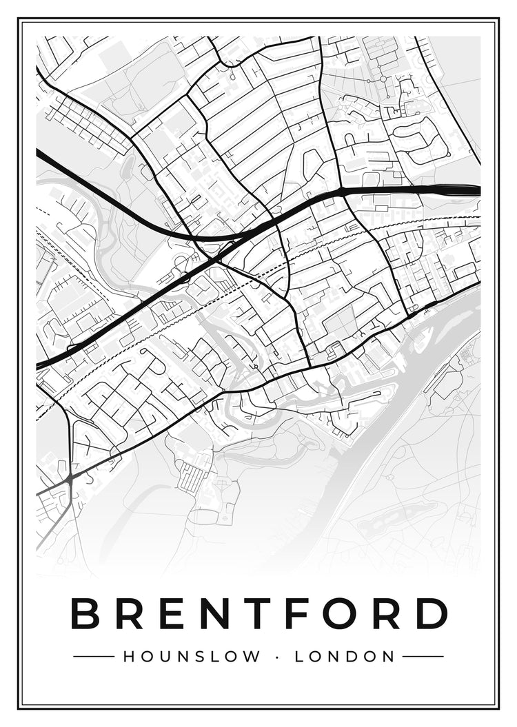 Brentford Street Map Poster