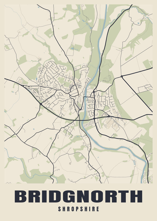 Bridgnorth Street Map Poster