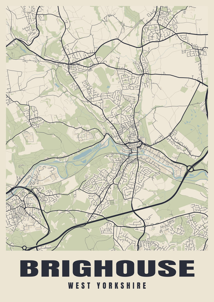Brighouse Street Map Poster
