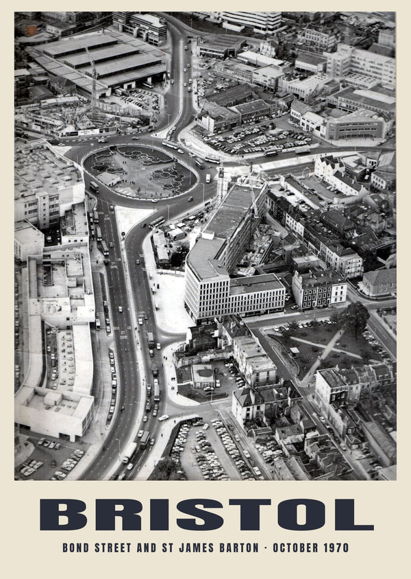 Bond Street and St James Barton, Bristol, October 1970 Heritage Print
