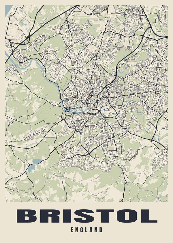 Bristol Street Map Poster