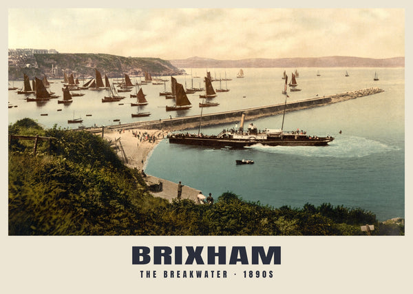 The Breakwater, Brixham, c. 1890–1900 Heritage Print