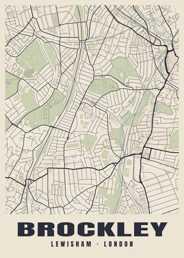 Brockley Heritage Street Map Poster