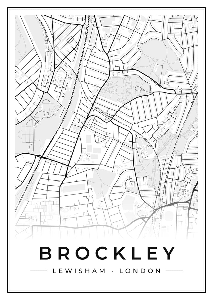 Brockley Street Map Poster