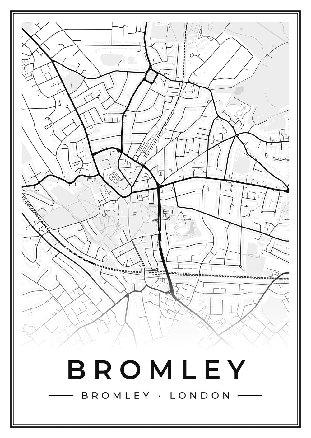 Bromley Street Map Poster