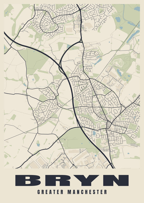Bryn Street Map Poster