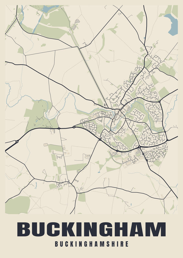 Buckingham Street Map Poster