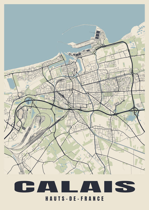 Calais Street Map Poster