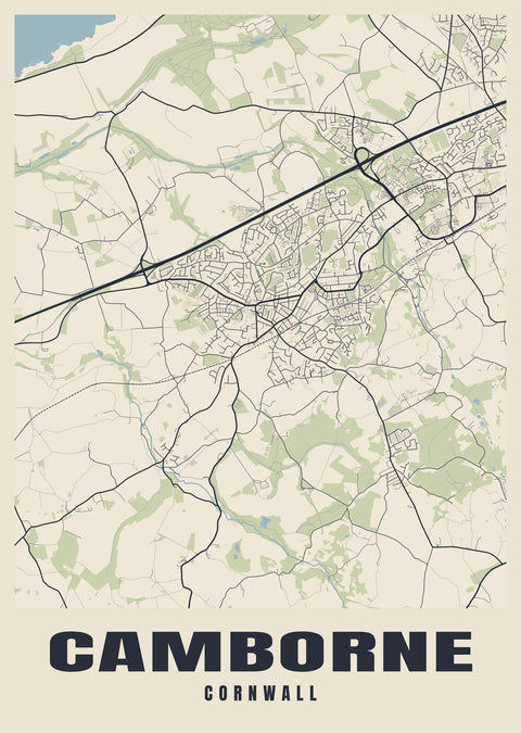 Camborne Street Map Poster