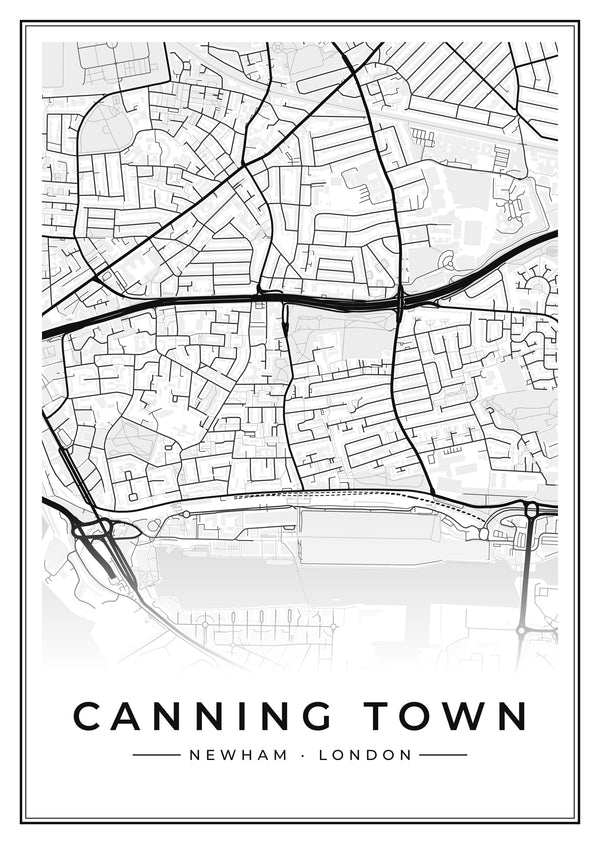 Canning Town Street Map Poster