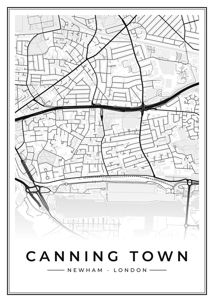 Canning Town Street Map Poster