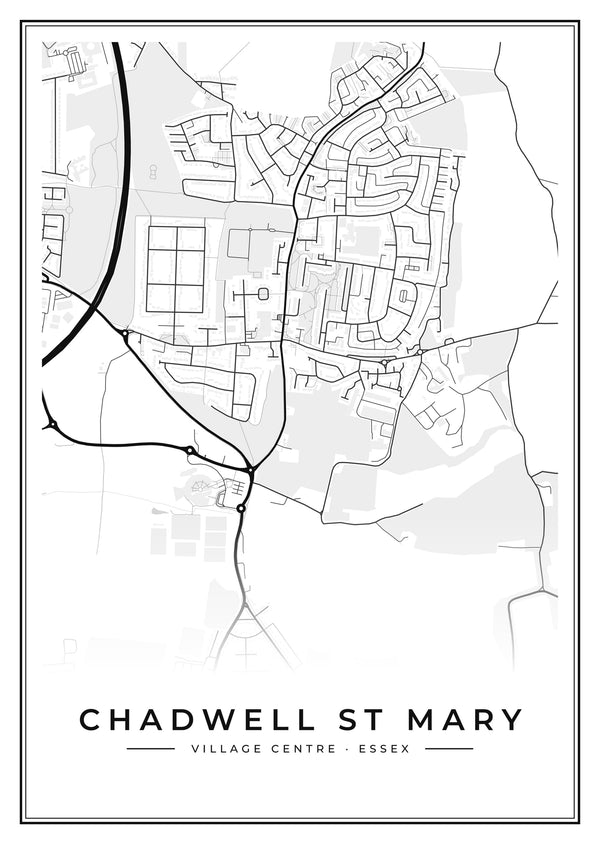Chadwell St Mary Village Centre Street Map Poster