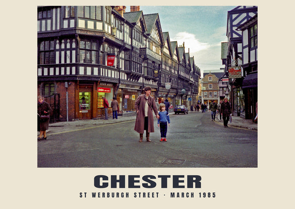 St Werburgh Street, Chester, March 1985 Heritage Print