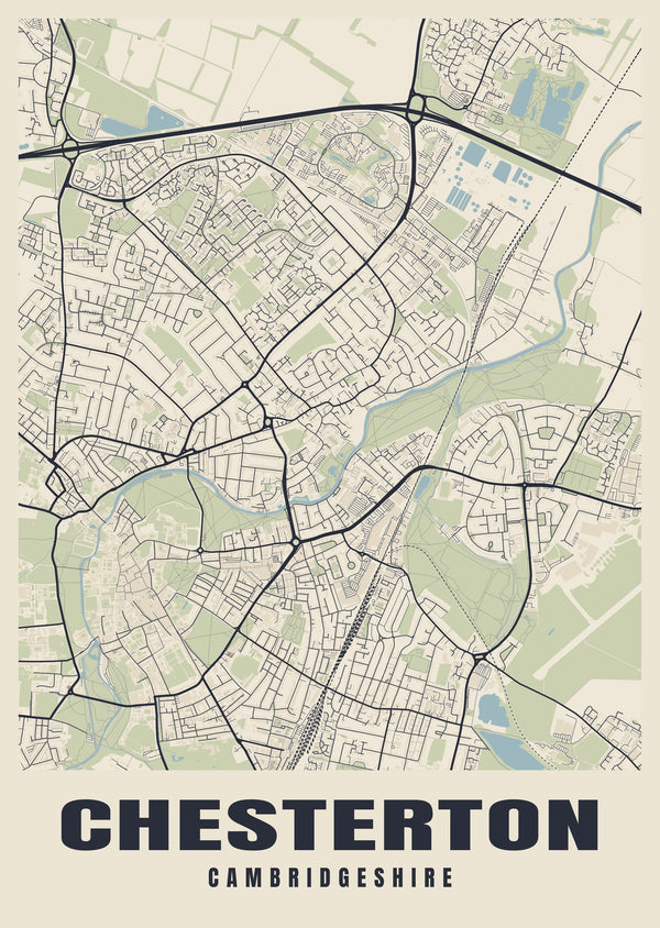 Chesterton Street Map Poster