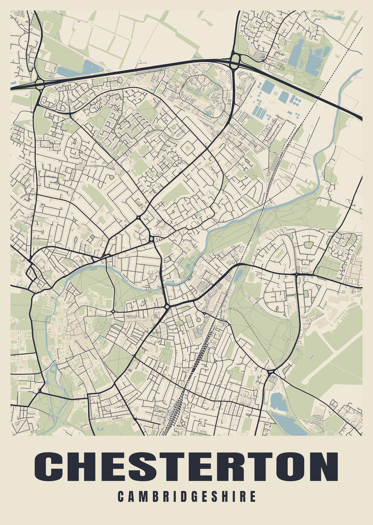 Chesterton Street Map Poster