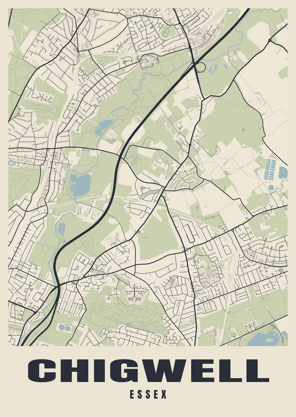 Chigwell Street Map Poster
