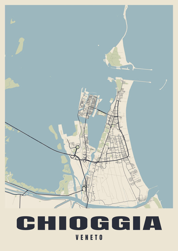 Chioggia Street Map Poster