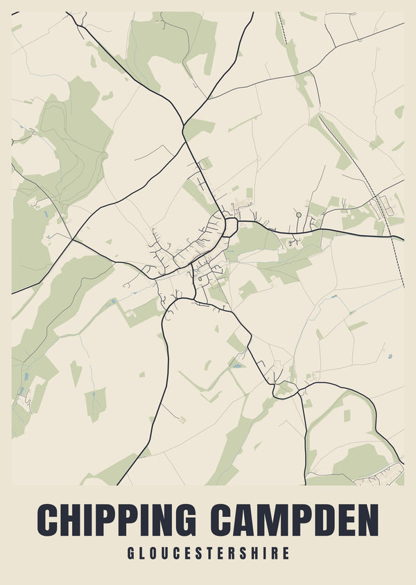 Chipping Campden Street Map Poster