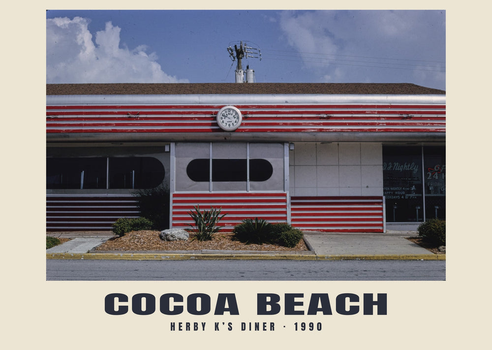 Herby K’s Diner, Cocoa Beach, Florida — 1990 · Historische fotoprint