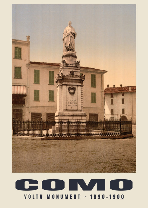 Volta-monument, Como — 1890–1900 · Historische fotochroomprint