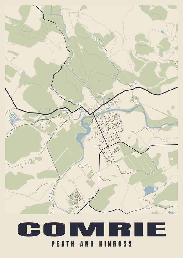 Comrie Street Map Poster