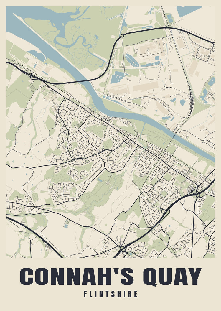 Connah's Quay Street Map Poster