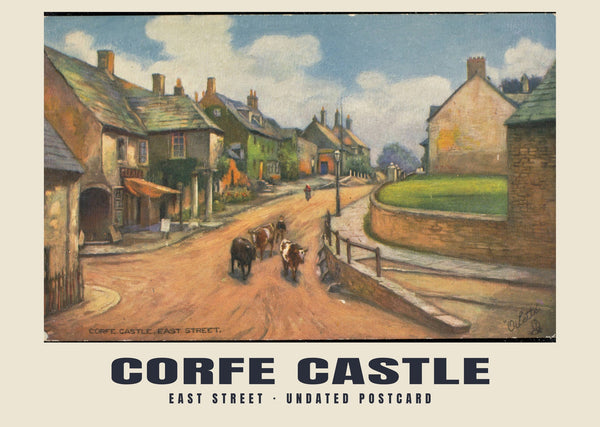 East Street, Corfe Castle — XX wiek, bez dokładnej daty · Reprodukcja historycznej pocztówki ilustrowanej