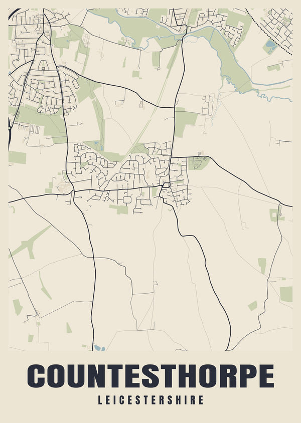 Countesthorpe Street Map Poster