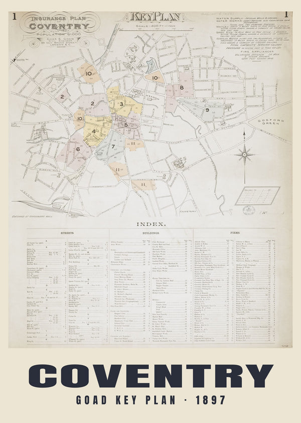 Plan ogólny Goad, Coventry — 1897