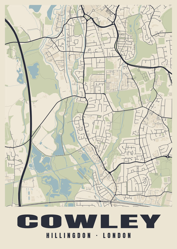 Cowley Heritage Street Map Poster