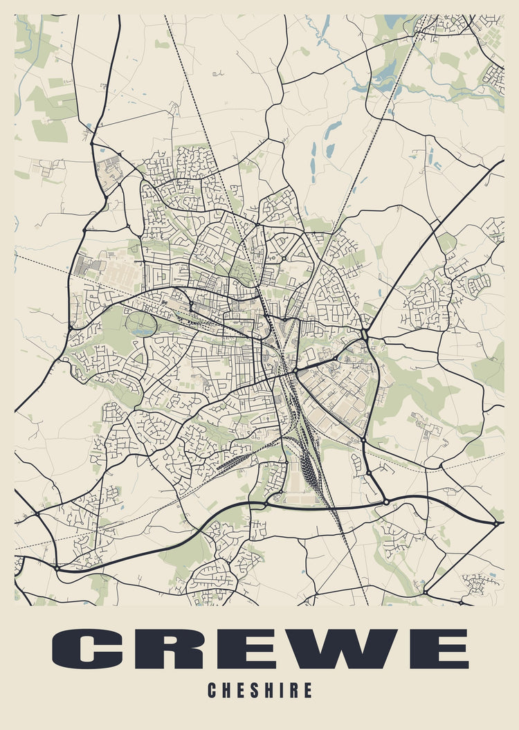 Crewe Street Map Poster