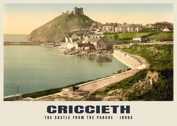 The Castle from the Parade, Criccieth, c. 1890–1900 Heritage Print