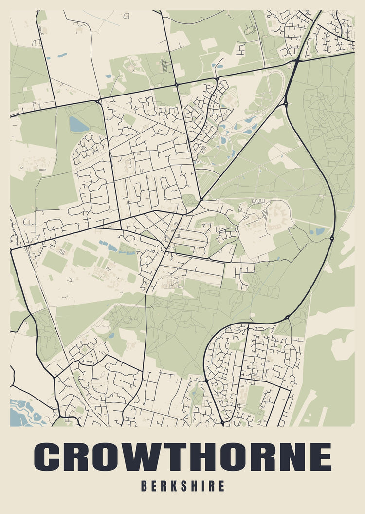 Crowthorne Street Map Poster