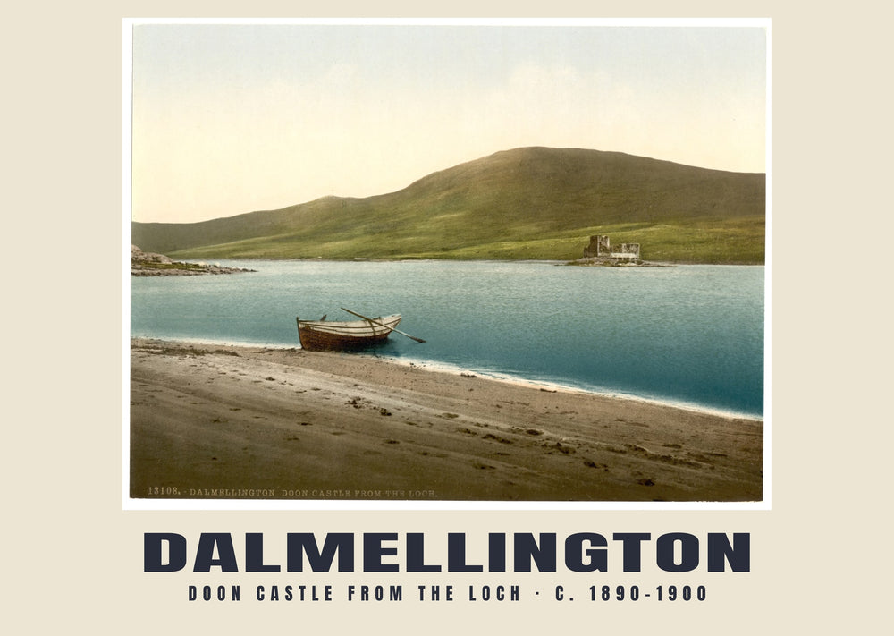 Doon Castle from the loch, Dalmellington, c. 1890–1900 Heritage Print