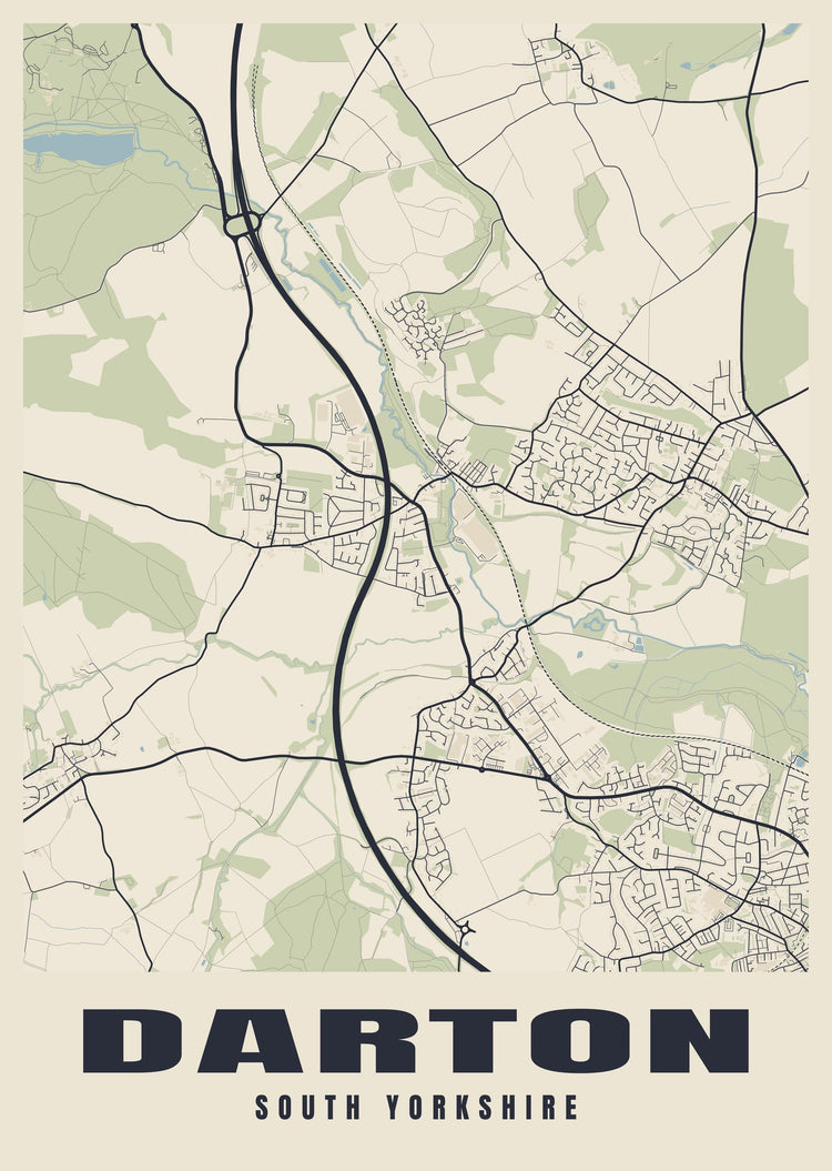 Darton Street Map Poster